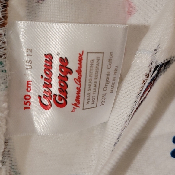 NWT Hanna Andersson Curious George Story Time Long John Pajama Set. - Picture 10 of 11